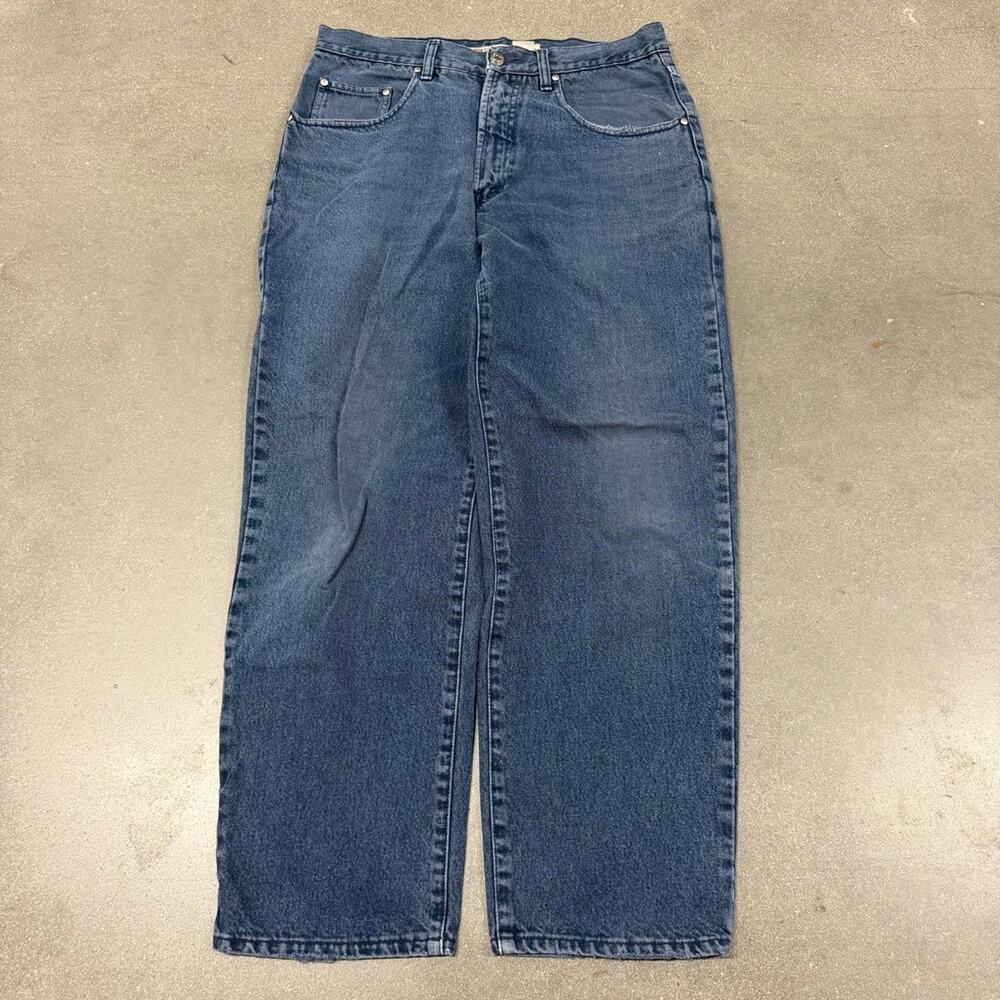 Unionbay Baggy Jeans Mens 34x30 Y2K Skater Wide Leg Cobalt Denim